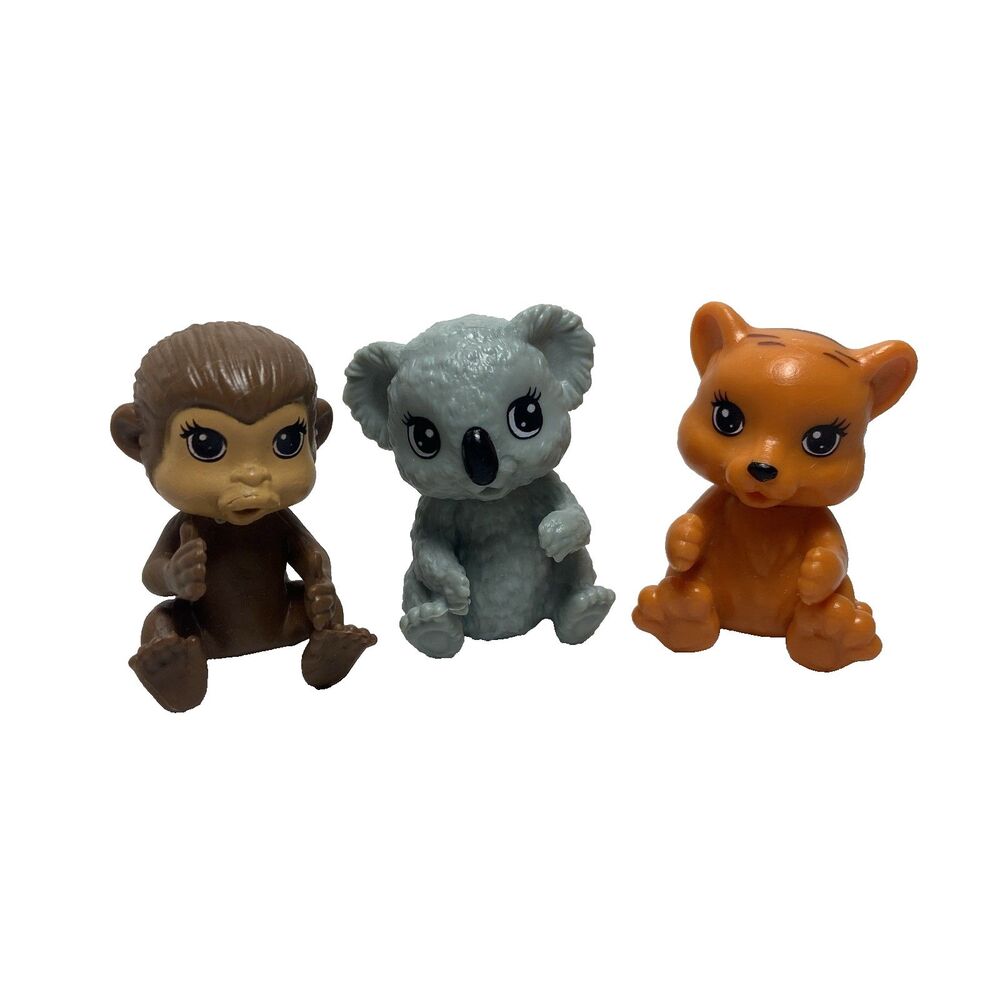Barbie Animals Babies Monkey Koala Bear & Tiger 1.5 inch Lot of 3